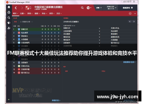 FM联赛模式十大最佳玩法推荐助你提升游戏体验和竞技水平